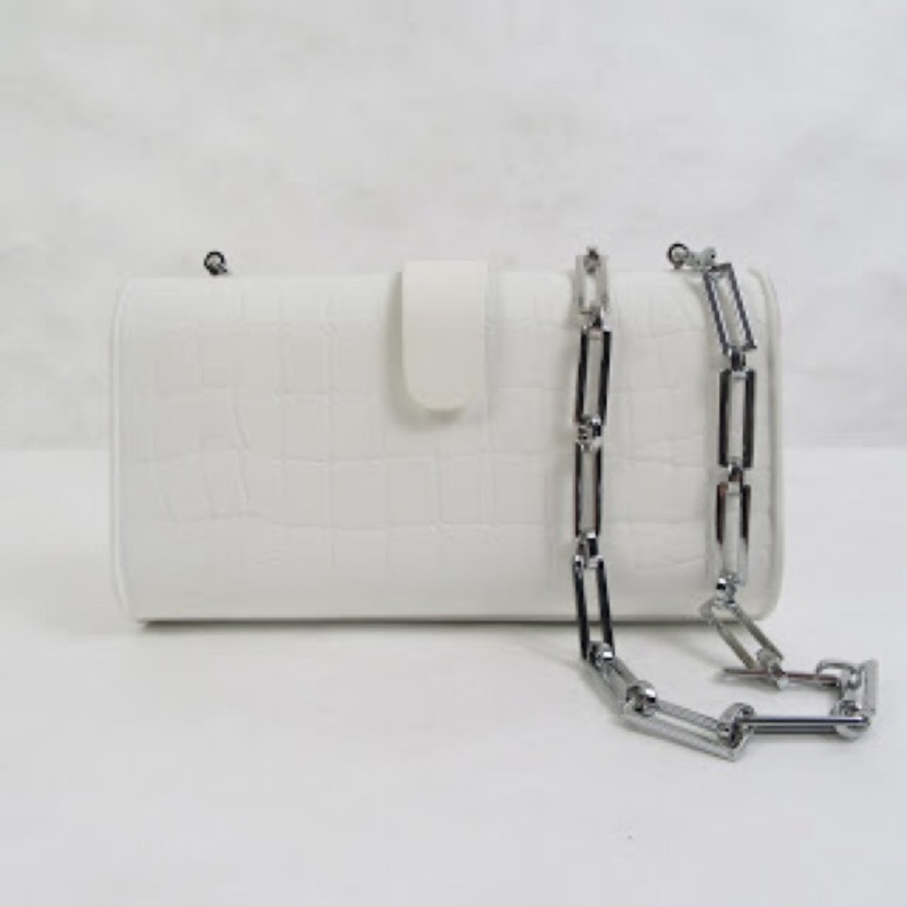 Edie Parker Rebekah Crocodile Crossbody Bag